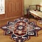 Homeroots 5 ft. Maroon & Blue Medallion Area Rug 396154 - alternate 8